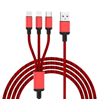 【一卡通支付】沃品一拖三数据线      LC927