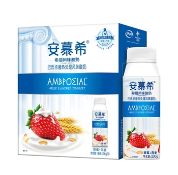 【一卡通支付】YWD 利乐冠安慕希常温酸奶草莓燕麦味200g*10