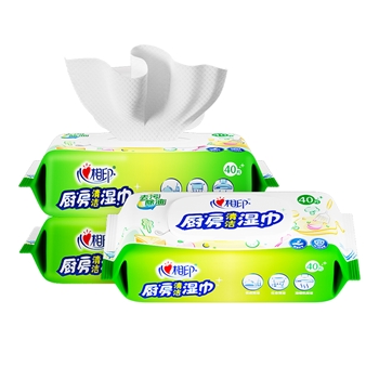 【一卡通支付】YWD 3XJA040+P1(包装)心相印厨房清洁系列40片装湿巾（M码）3包组合装